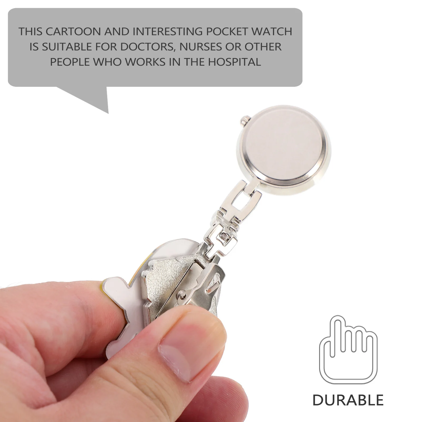 Verpleegstershorloge Cartoonpatroon Dokterzakhorloge Duurzaam materiaal Doorzichtig wijzerplaatontwerp Uitstekend vakmanschap Praktisch draagbaar