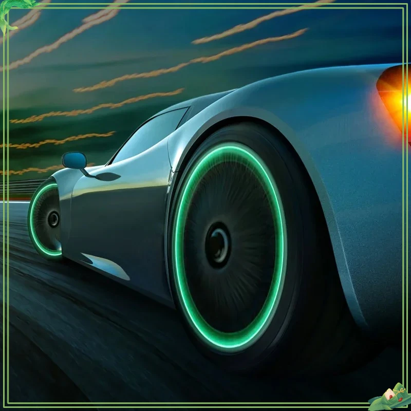 1-20 قطعة مضيئة سيارة الإطارات غطاء صمام الفلورسنت ليلة متوهجة ديكور دراجة نارية عجلة فوهة الغبار قضيب صمام إطار قبعات