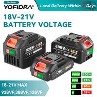 YOFIDRA 18-20V Rechargeable 928vf 388vf 128vf Plus Lithium Ion Battery for 21V 18V Power Tool Replacement Battery
