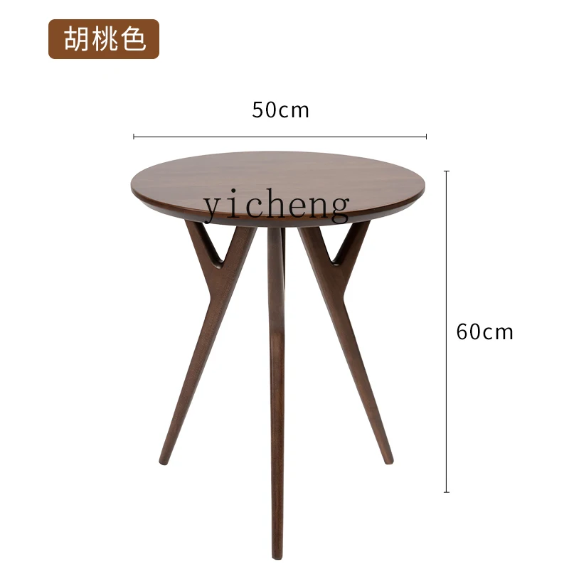 

Yy Solid Wood Creative Balcony Bedside Small round Table Log Small Coffee Table Corner Table Living Room