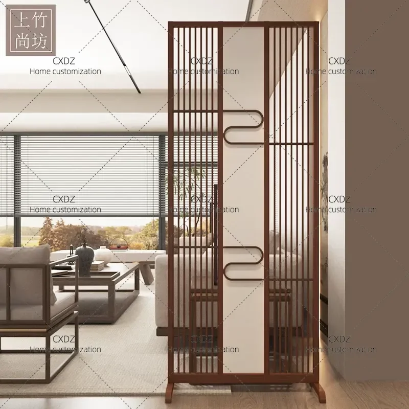 New Chinese Style Cloud Pattern Screen Partition Light Luxury Living Room Entrance Removable Divider Simple Home Decor
