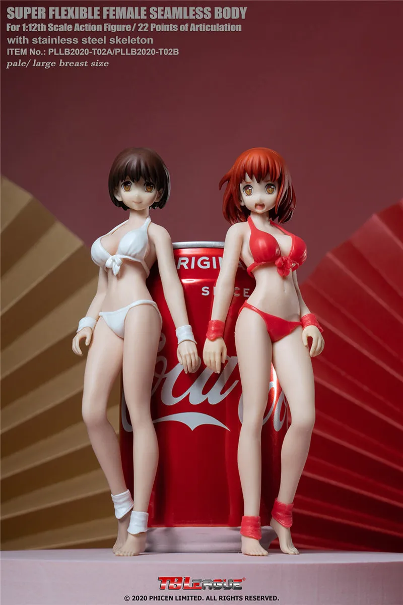 

Spot TBLeague 1/12 PLLB2020-T02 Full bodied Anime Girl Bun Gel Solid Body Action Figure Model Toys