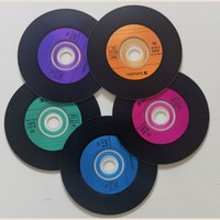 Digital Vinyl AZO CD-R Disc CDR CD Disc Blue 52X 700MB 80Min 5pcs/pack Five Colors