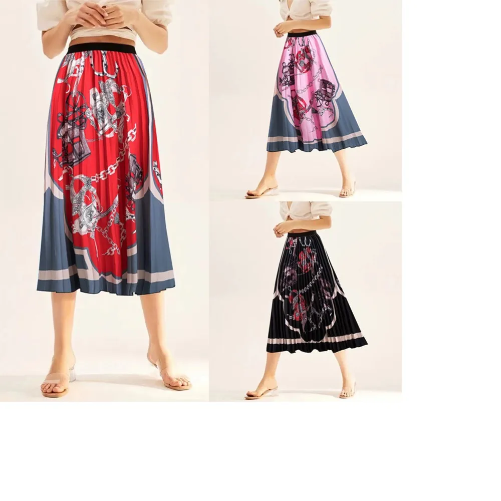 Zomerrokken Voor Dames Dames Bedrukte Vintage Jurk Rok Strand Lente Zomer Fris Zoet Lange Rok Tutu Rok