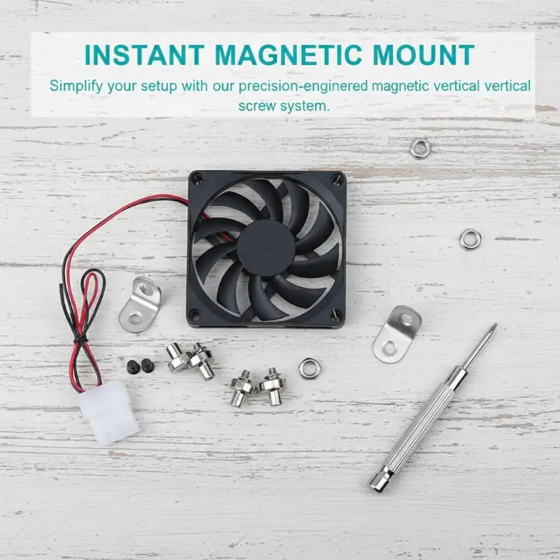 

General M4 Chassis Heat Sink Fan Vertical Magnetic Suction Screw Nut Fan Fixed Cabinet Machine Heat Dissipation DIY Modification