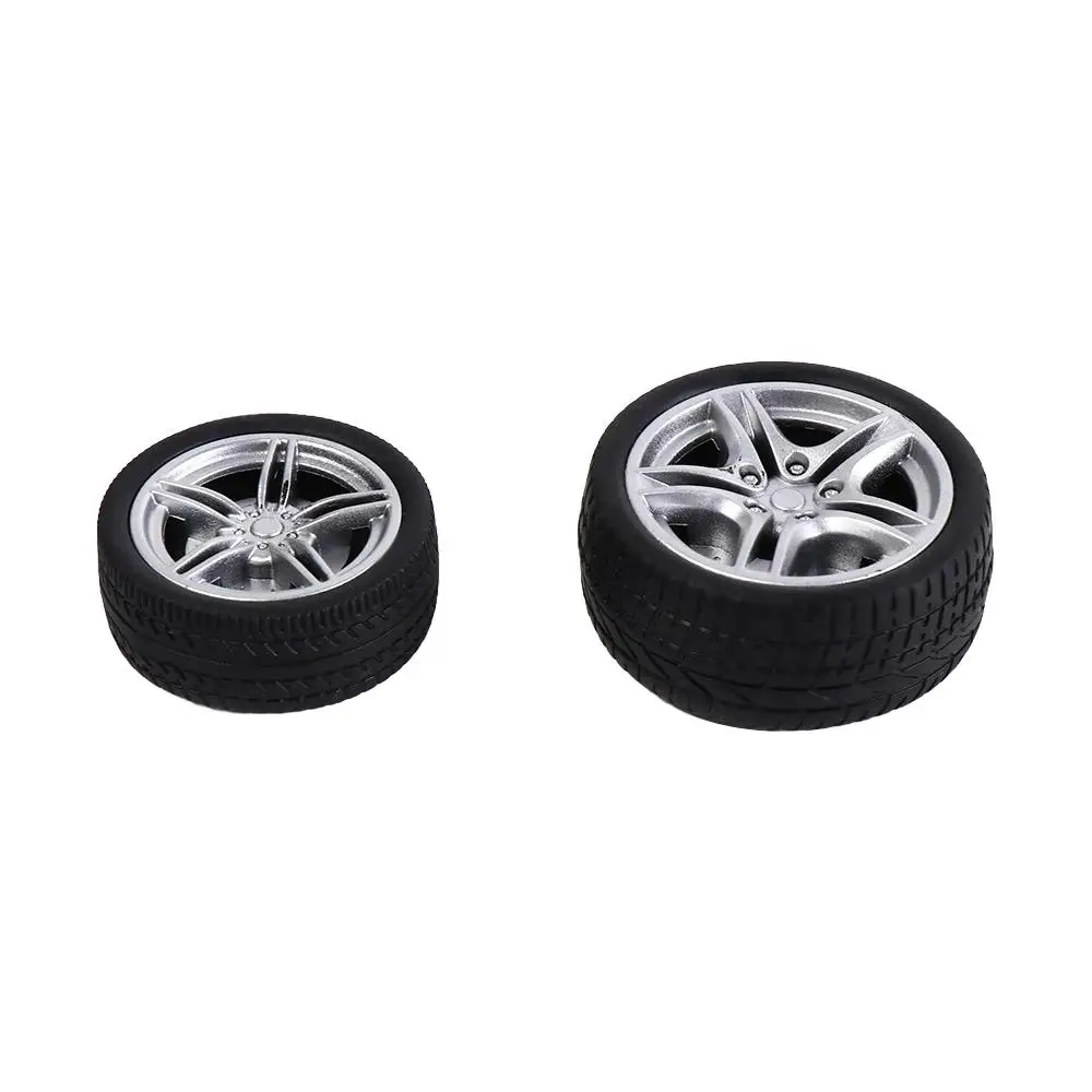 Easy Install Rubber Car Tire Model Rotatable DIY Model Car Wheels Vehicle Removable Toy Car Modified Parts Toy Car