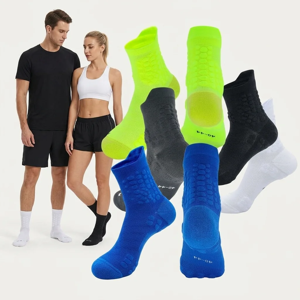 Badminton Youtube - Sportsokken Heren Dames 3D Grip Dots