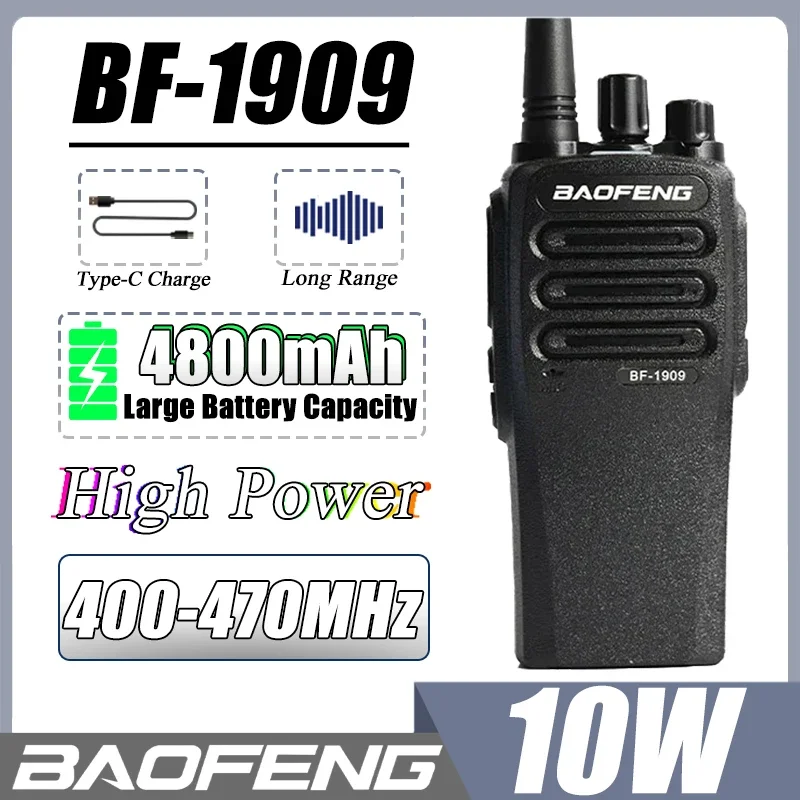 

BaoFeng BF-1909 10W High Power Walkie Talkie Long Range Two Way Radio Transmitter Upgrade BF-888S UV-5R UV-82 BF-1904 Radio