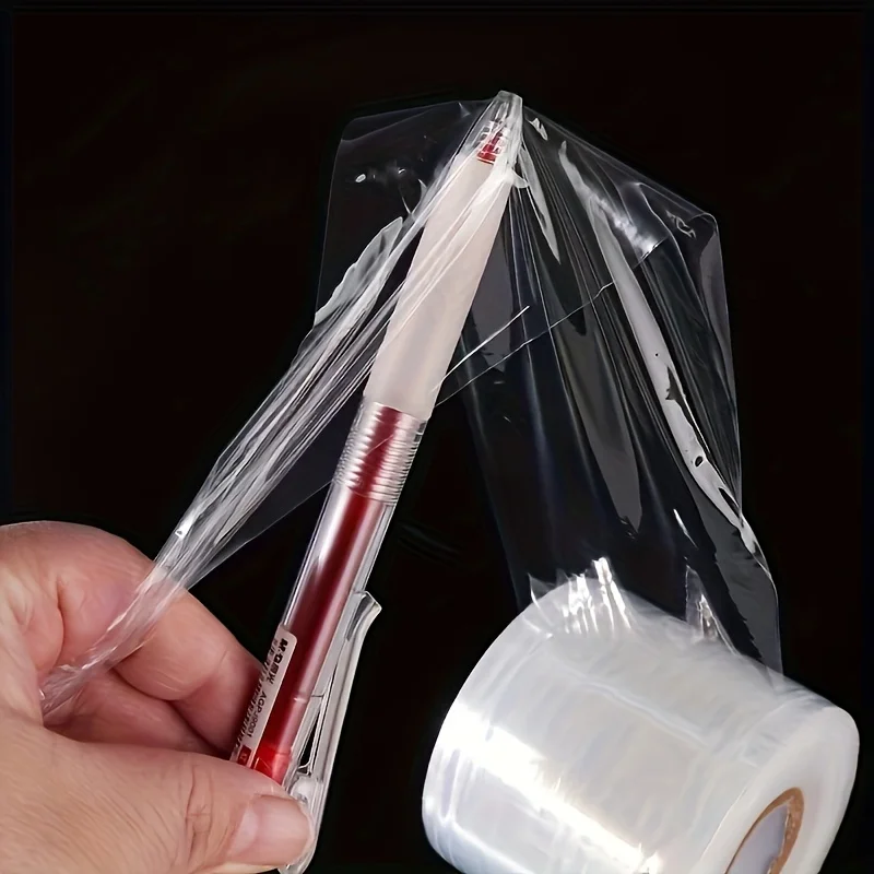 3/2/1 Roll 200m Wide Stretch Shrink Film for Bottle Sealing Machine Strong Plastic Film for Bottles Cans Jars Packaging
