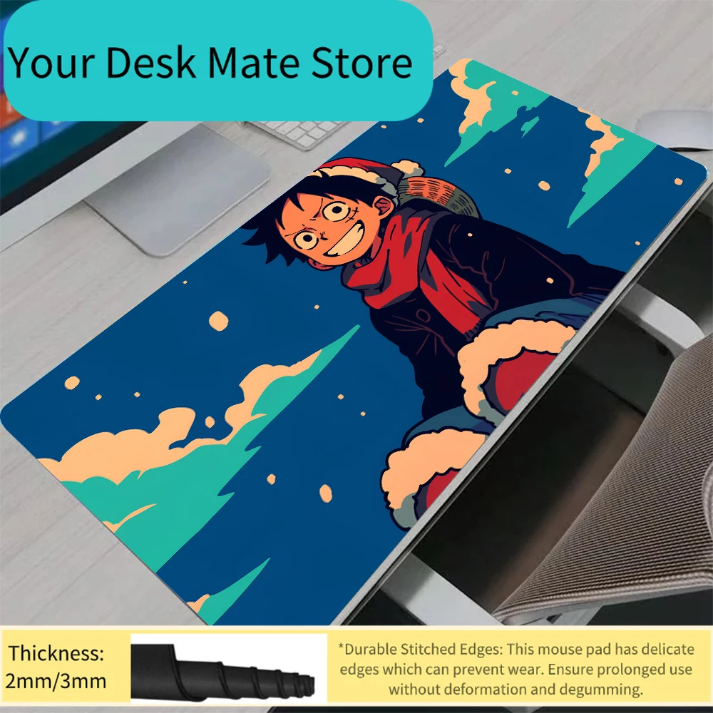 Mouse Pad Gamer 100x500mm Desk Mat PC Computer Sexy Anime One Piece Monkey·D·Luffy Mousepad Keyboard Gaming Accessories Mausepad
