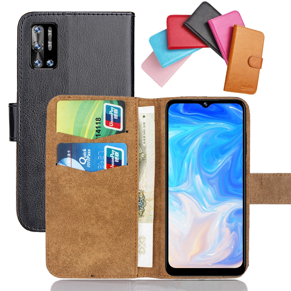 Doogee N40 Pro Case 6 Colors Fashion Flip Wallet Card Slots Leather Protective Cover Protective Phone Bags