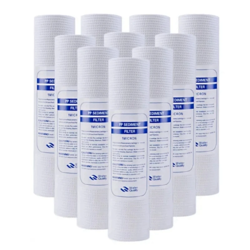 10 PCS Universal Water Filter PP Cotton Filter Cartridge Sediment Water Filters Polypropylene Material Easy To Use