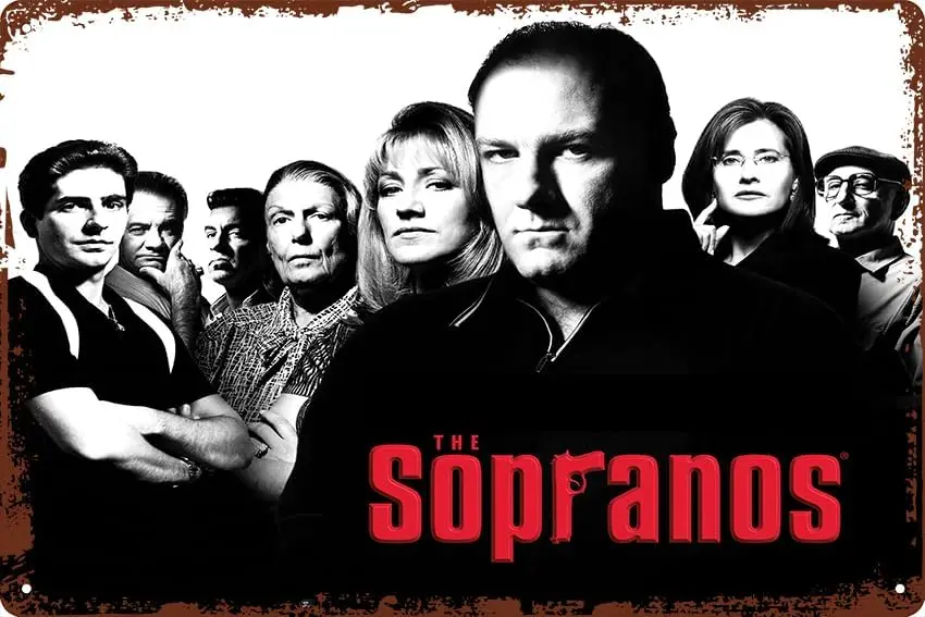 The Sopranos Retro Metall-Blechschild Vintage-Schild für Spielzimmer Männerhöhle Wanddekoration - Aluminium