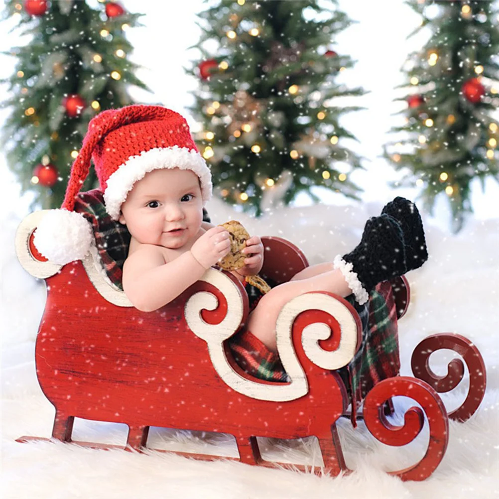 

Christmas Single Hat Baby Cute Photography Outfit Newborn 0-4 Months Santa Claus Photography Hat Baby Christmas Photoshoot