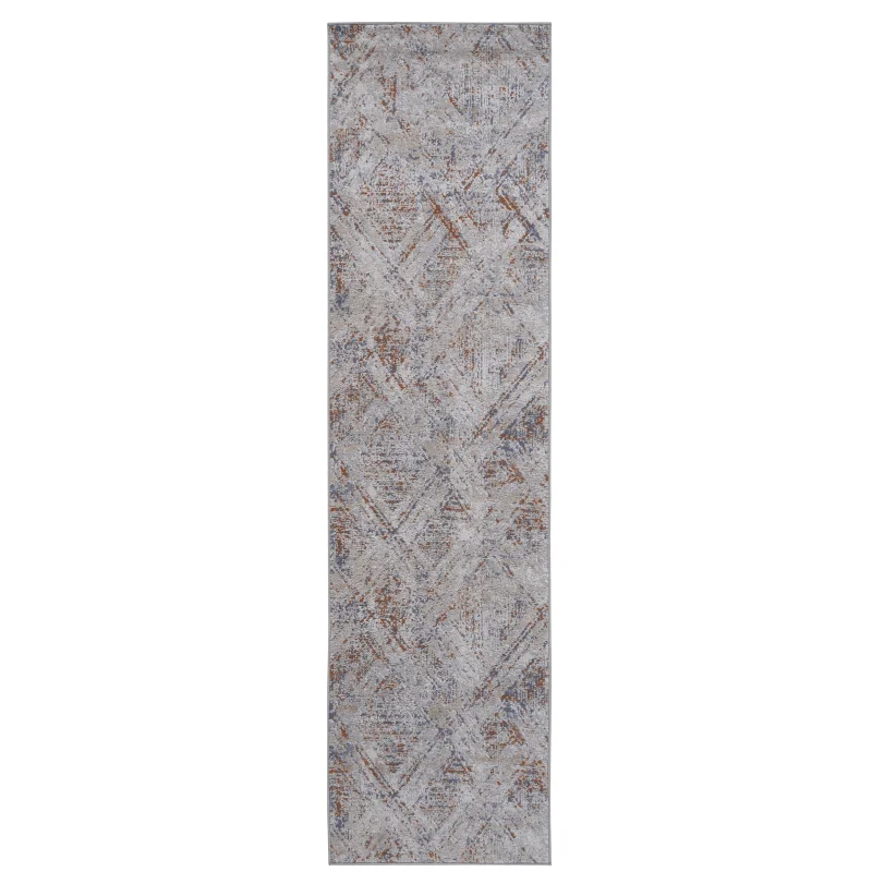 

NAAR PAYAS Collection 2X8 Beige / Geometric Runner Rug