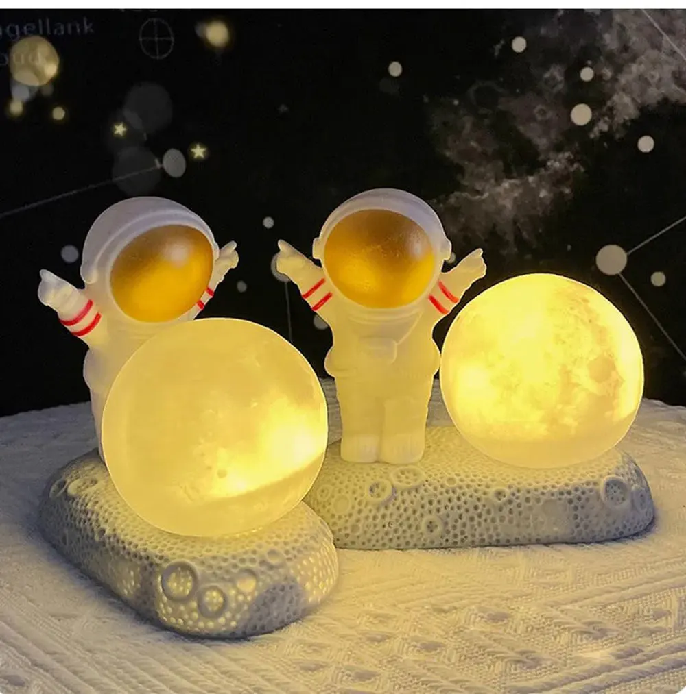 Veilleuse d'astronome Spaceman à LED pour garçons et filles, lampe de chevet de chambre, décoration créative de bureau, cadeau de décoration de la maison