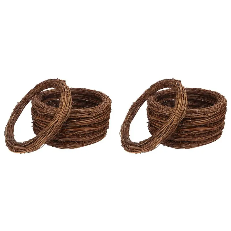 

MOPHE-12 Pcs 12 Inch Natural Grapevine Wreath Set, Hand-Woven Vine Branch Wreaths For DIY Crafts, Christmas Decorations