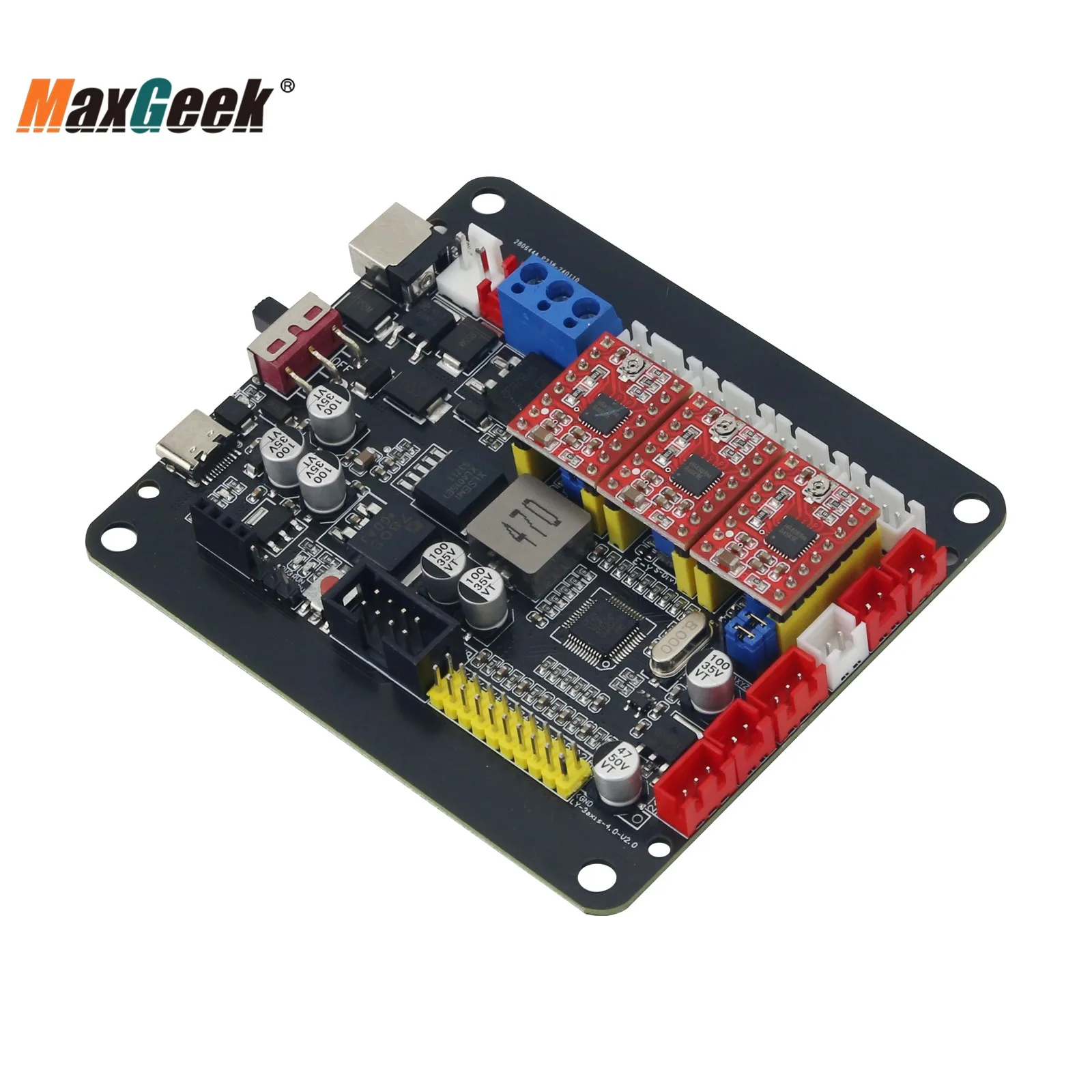 Maxgeek-controlador CNC, 3 eixos GRBL Control Board, usado para DIY pequeno CNC gravador, máquinas de gravação a laser