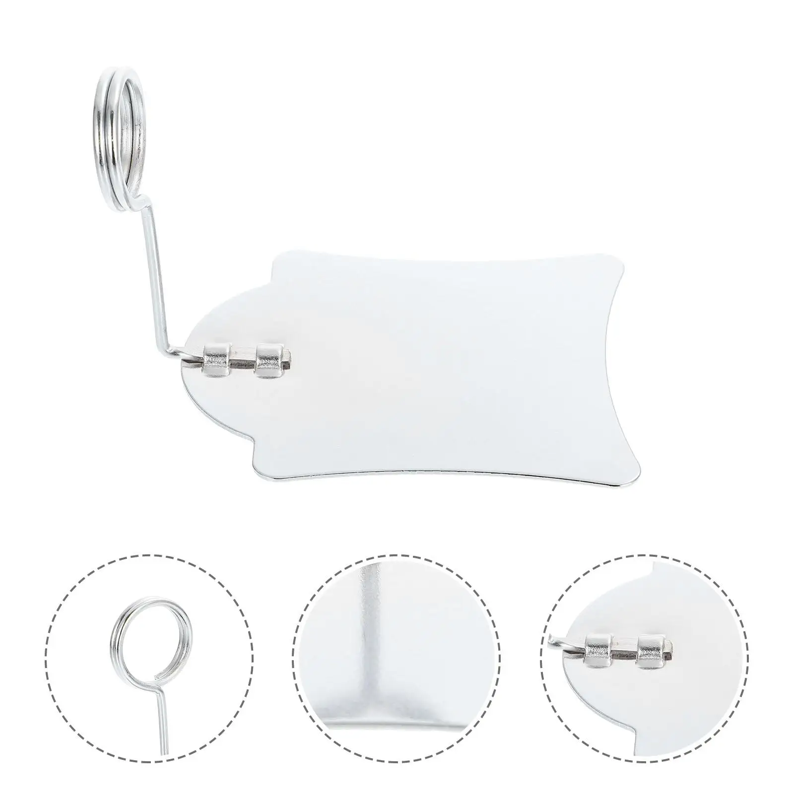 5 Pcs Silver 5cm Price Tag Clips Reusable Label Display Holders Food Sign Rack Menu Shelf Stand Folder Organizer