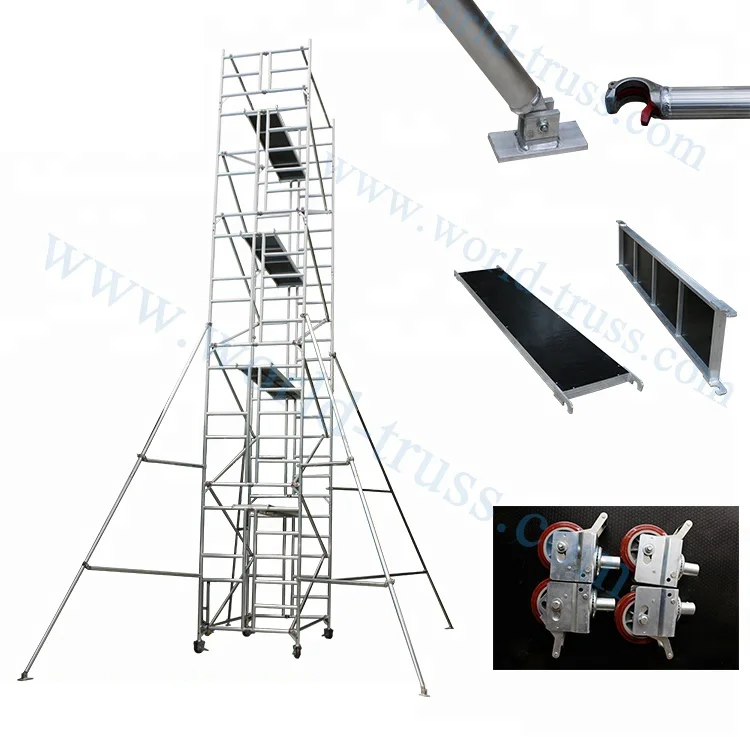 High Grade Stair Aluminum Scaffolding Mobile Construction Scaffolding Tower With Wheels