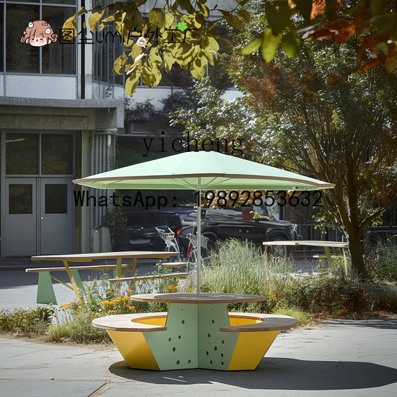 outdoor commercial street table and chair combination rest stool
