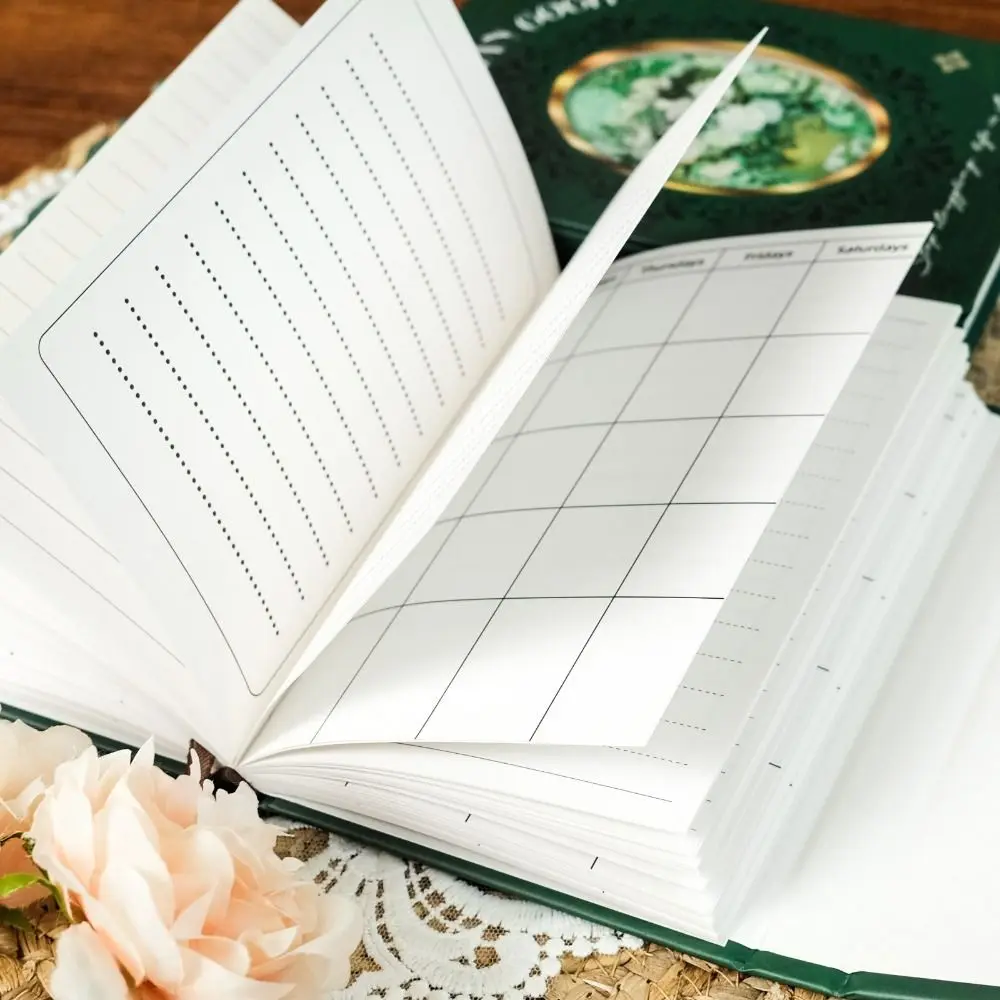 Creative Hand Ledger Vintage Rose Notebook Retro Stationery Diary Book Magnetic Hardcover Notepad Student