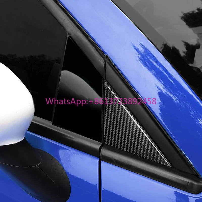 

ES Carbon Fiber Car A-pillar Triangular Window Panel Exterior Accessories Decoration for Fiat 500 2012-2023 Pre Restyling