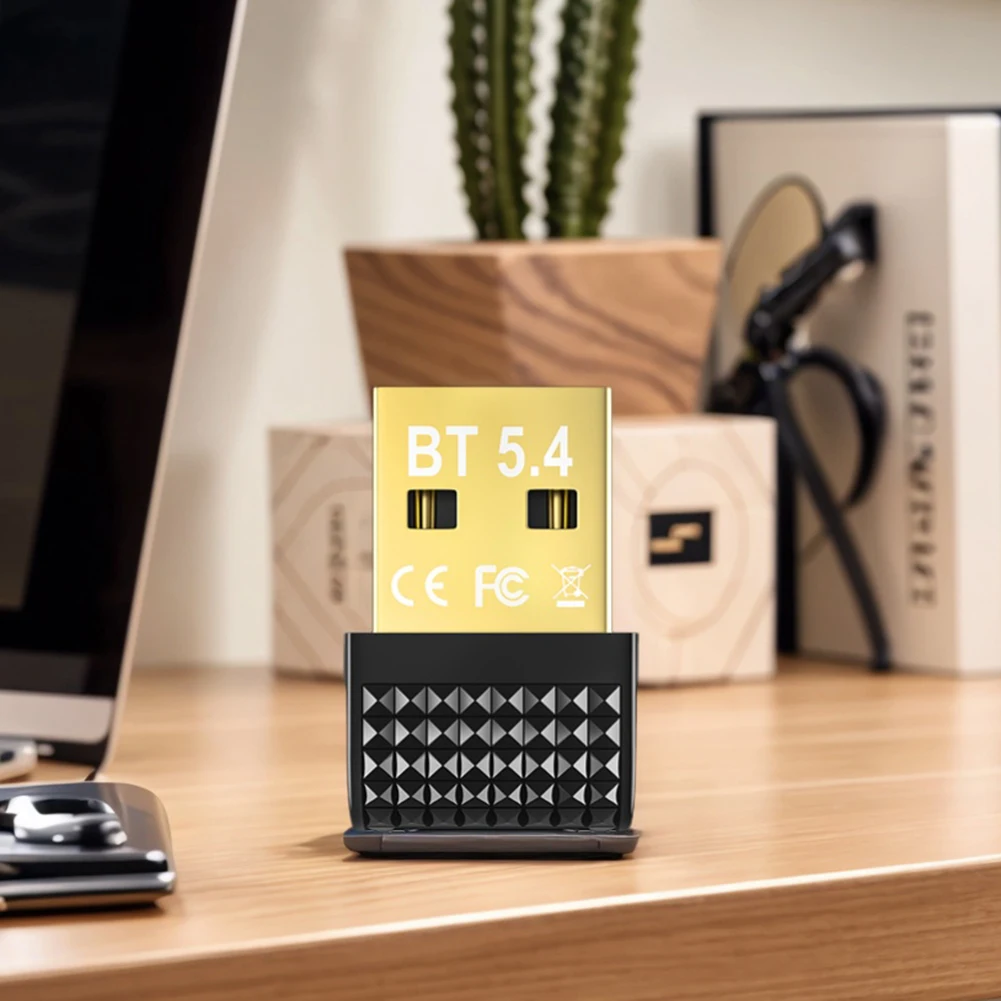 BT 5.4 محول USB BT قابس مهايئ وتشغيل جهاز ريسيفر استقبال وإرسال BT اللاسلكي للكمبيوتر لوحة مفاتيح وماوس سماعات الرأس