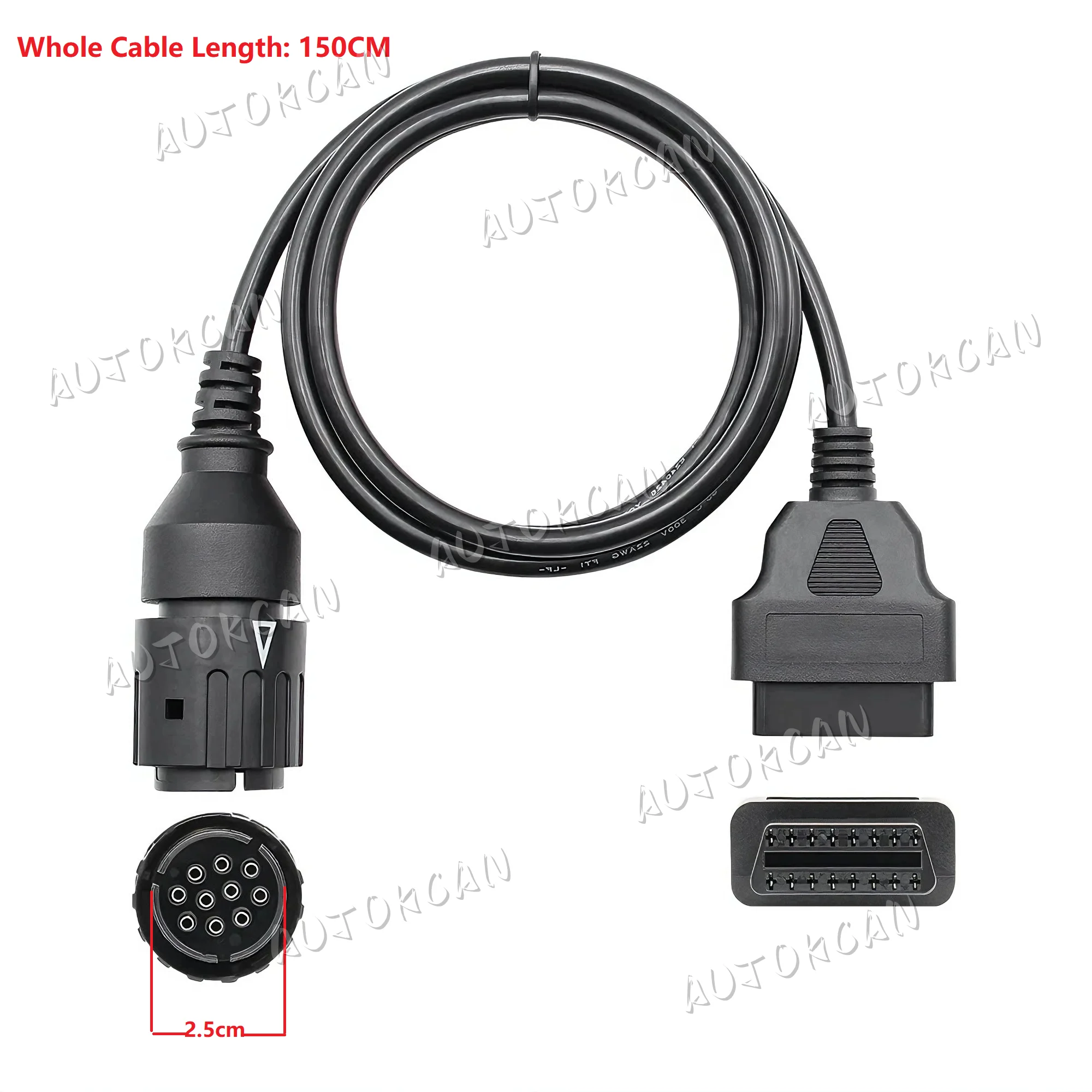 For B.MW Motorcycle 10Pin to 16Pin Cable ICOM D Cable OBD2 II Extention Adapter For B.MW Car Diagnostic Scanner Connector