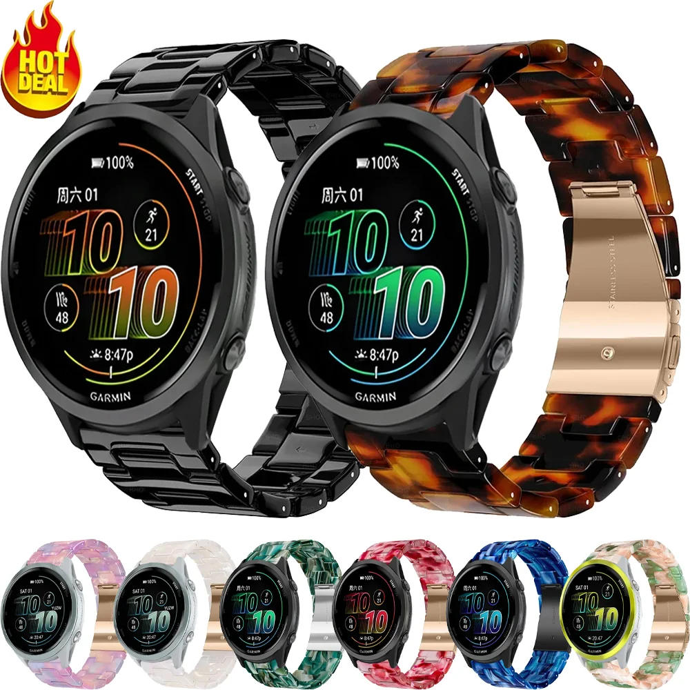20mm 22mm Harz-Armband für Garmin Forerunner 570 47mm 42mm 970 965 265 255 170 70 55 165 Armband für Garmin Venu 3 2/Active 6 5