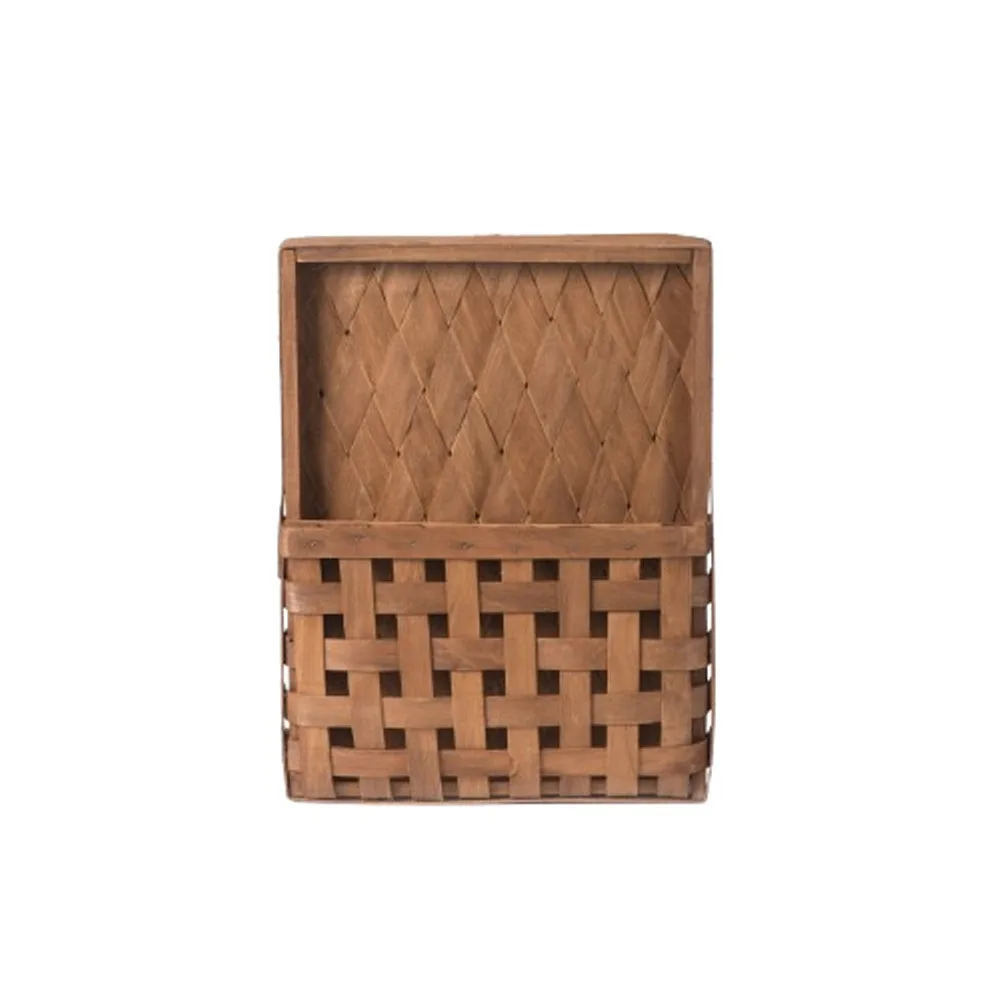 

Wood Hanging Flower Basket Handmade Fashion Artificial Plant Holder Portable Flower Arrangement Basket For Balcony Living Room