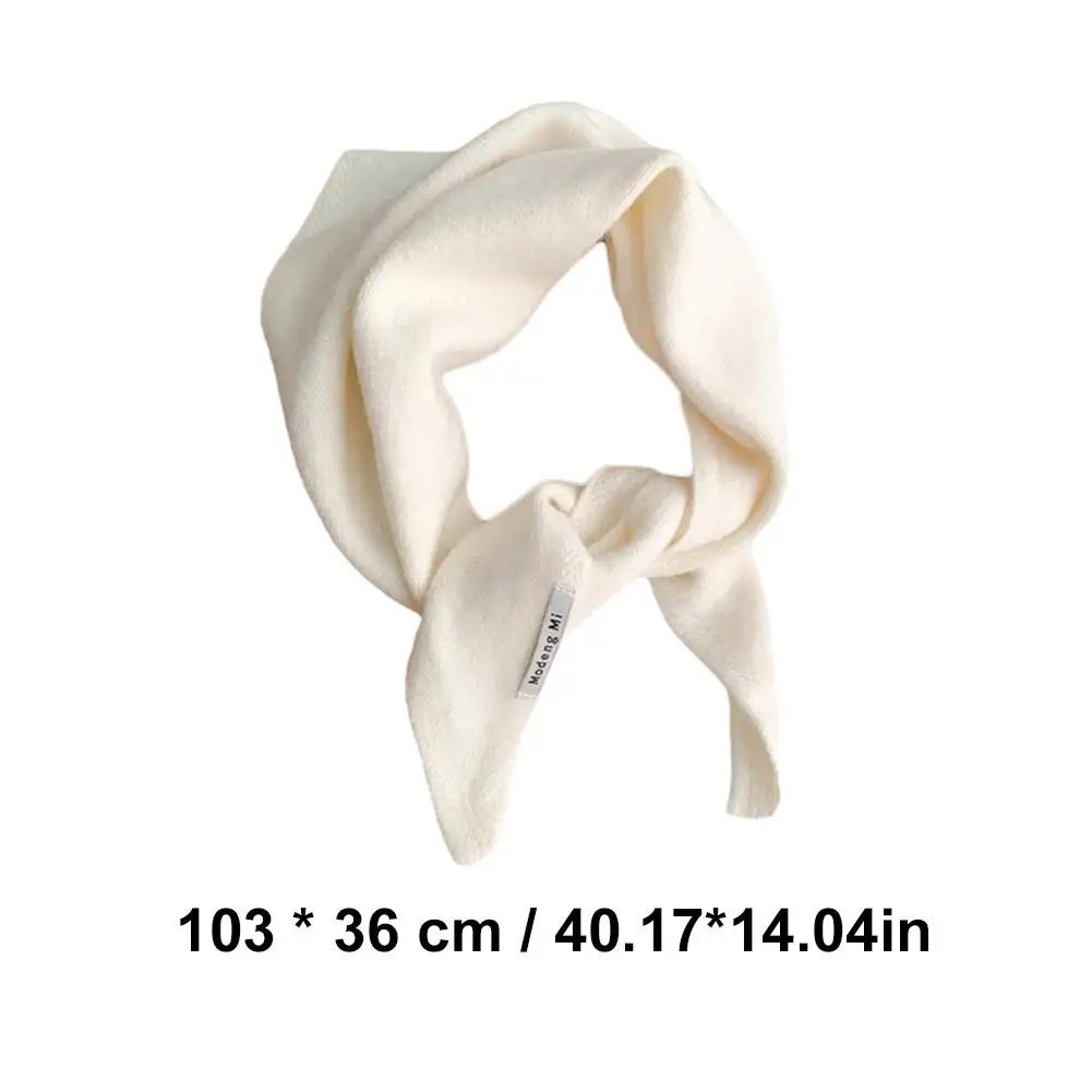 British Korean Style Niche Wool Knitted Triangular Knitted Women Headscarf Multi-functional Scarf Scarf Warm Scarf Knited
