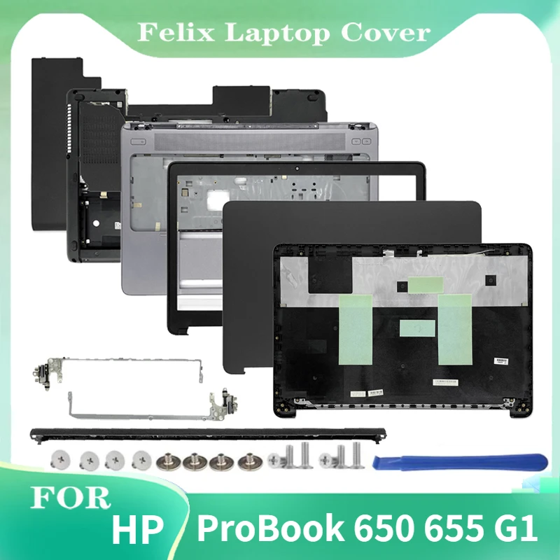 

For HP ProBook 650 655 G1 Laptop LCD Back Cover/Front Bezel/Palmrest/Bottom Case/Hinges Rear Lid Top Back Screen Case