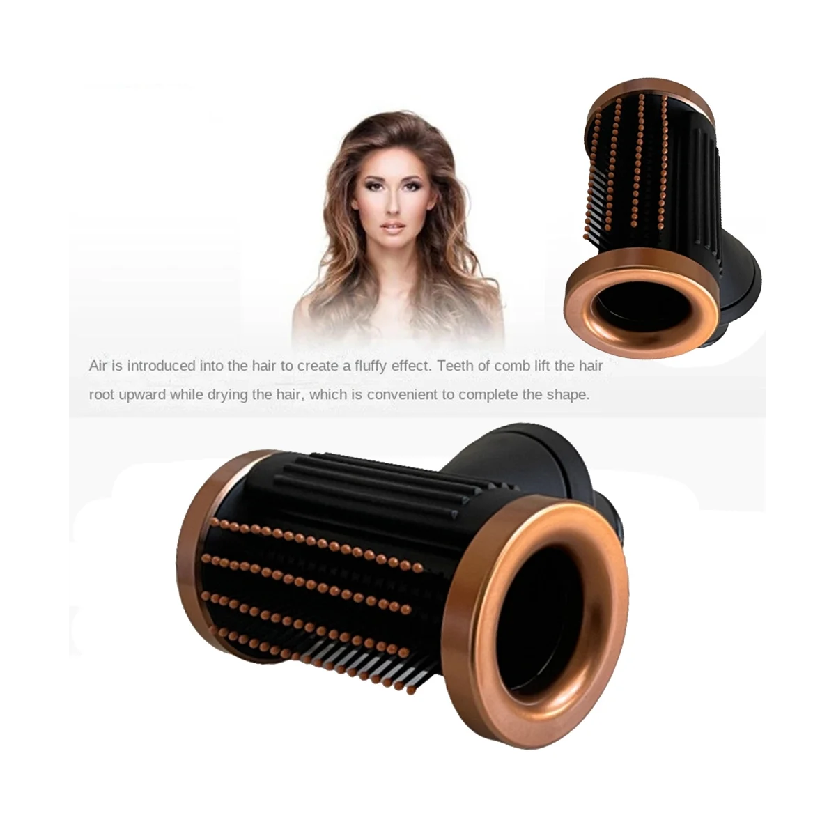Boquilla Anti-vuelo para la gama completa de accesorios de secador de pelo, boquilla Anti-vuelo, cobre dorado
