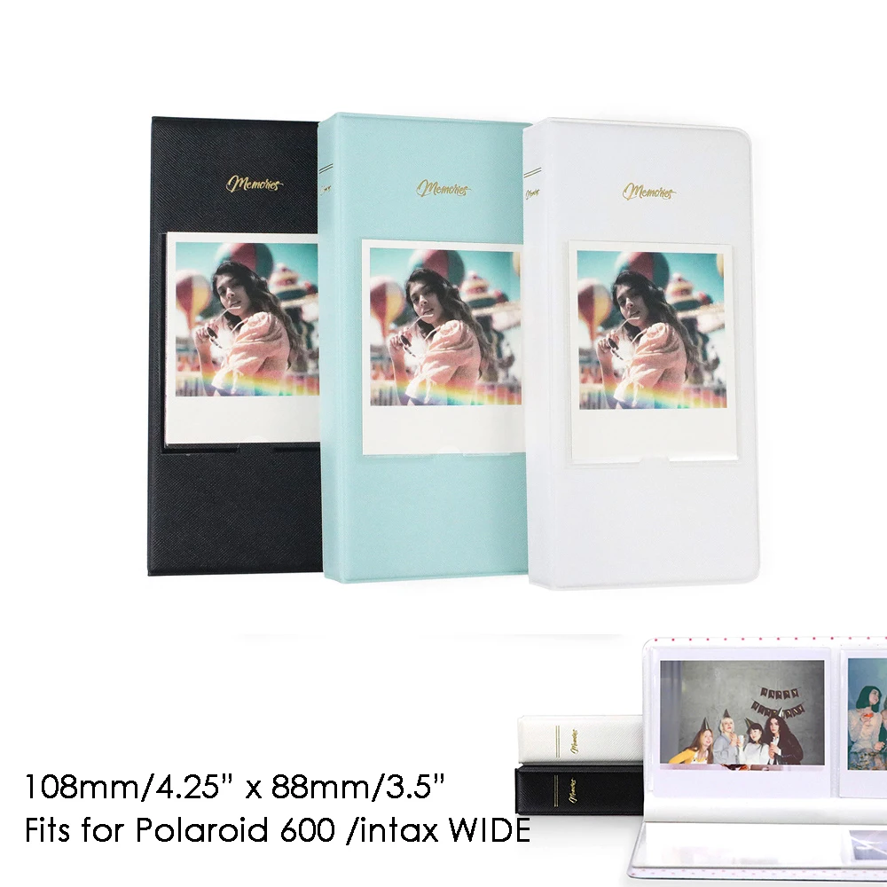 64 Pockets Photo Film Album Storage Book For 600 Film For Fujifilm Instax Wide 300//W400 210 Film Storage Album