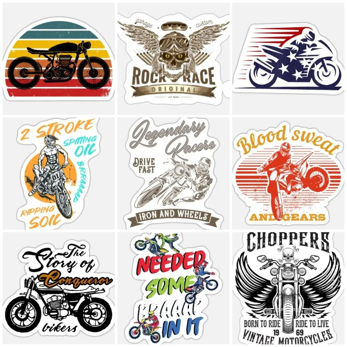 

Off-road Motorcycle Racing Creative Sticker Vinyl Bicycle Camper Laptop Truck Car Window Helmet Waterproof Decal Customizable
