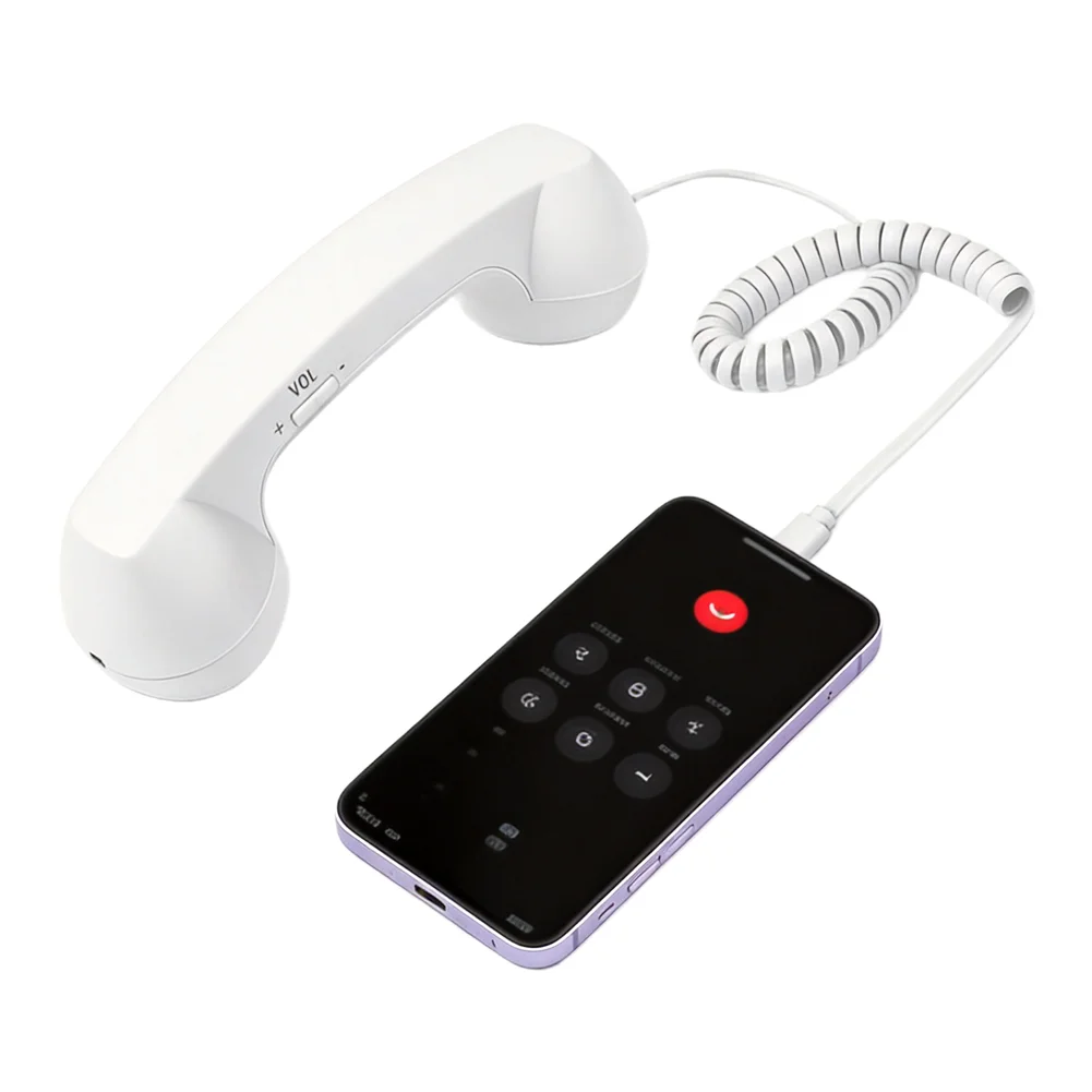 for usb-c Retro Handset for Smartphone Use with for traditional Telephone Factor and Modern Connectivity Standards