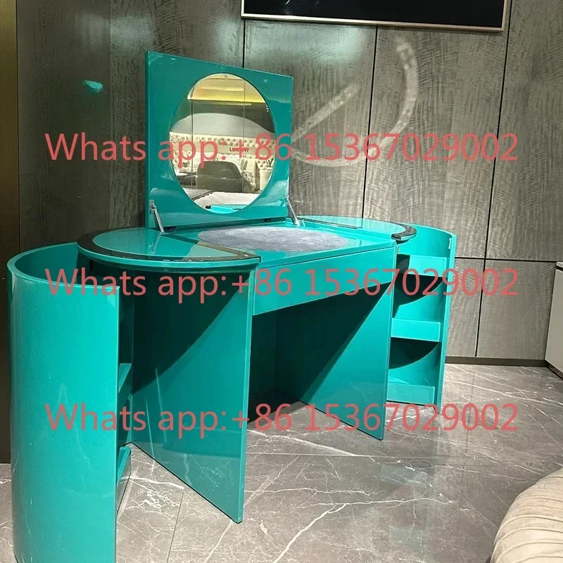 /Model bedroom designer model with makeup mirror creative dresser solid wood makeup table