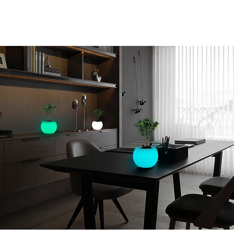 BUNNY New Product 16 Colors Desk Lamp With Remote Control Waterproof IP65 Plant Pot USB Table Lights for Home Villa Decoration