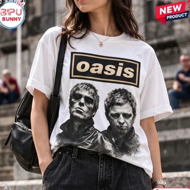 2026 new Vintage‑Band‑Portrait‑Box‑Logo High‑Quality Comfort Oversized Short‑Sleeve Tee
