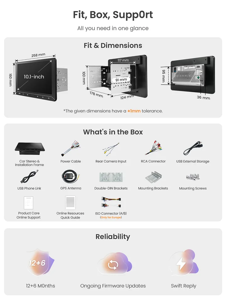 ATOTO A5LG211T 10.1 Inch Android Car Radio