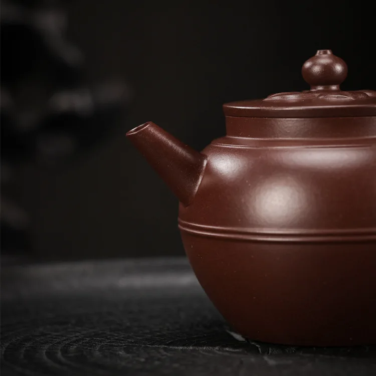 Linghua Teapot - Authentic Yixing Clay Original Ore Purple Clay Fine Art Ware Set Tea Ceremony Master Craftsmanship Genuine