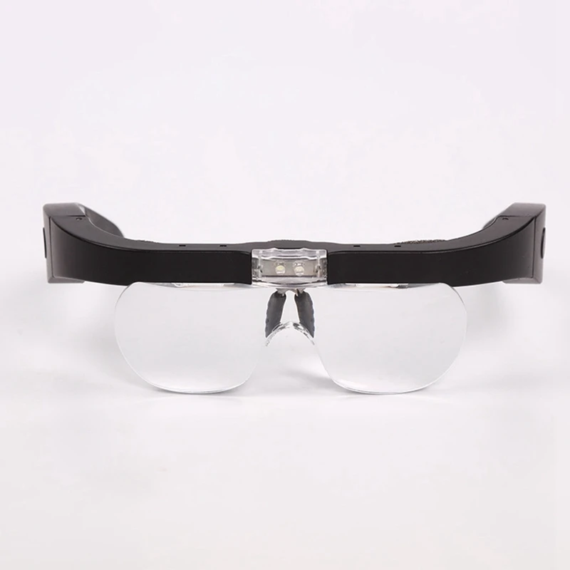 Rechargeable Glasses, Four Magnification Lenses, For Reading, Repair, Beauty And Nails, Head-Mounted Magnifier