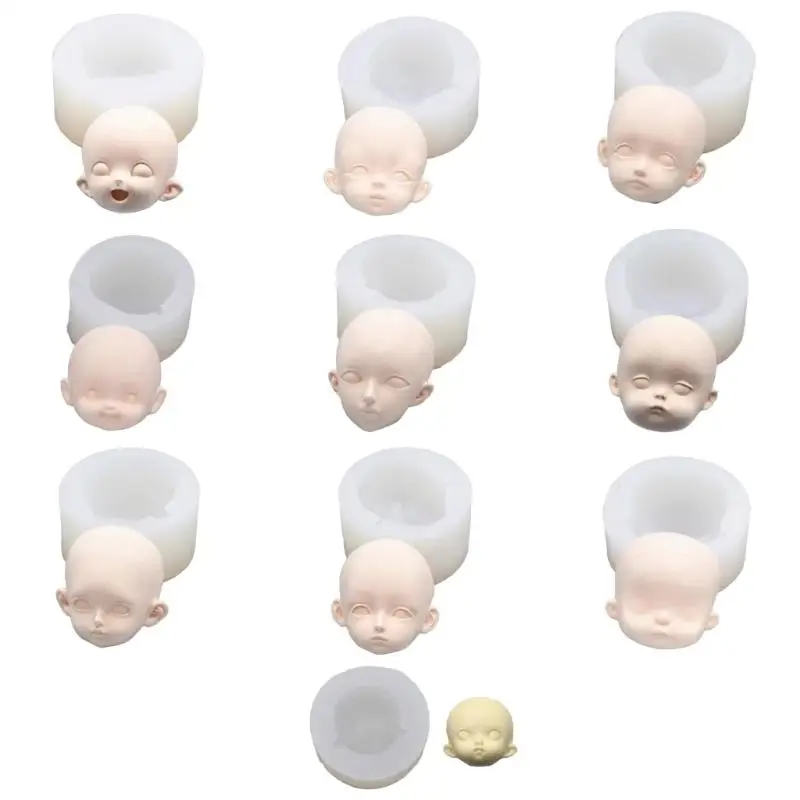 

31BB силиконовые формы для человеческого лица для DIY торта, помадки, печенья, сахара, шоколада, десерта, свечей, декораций,