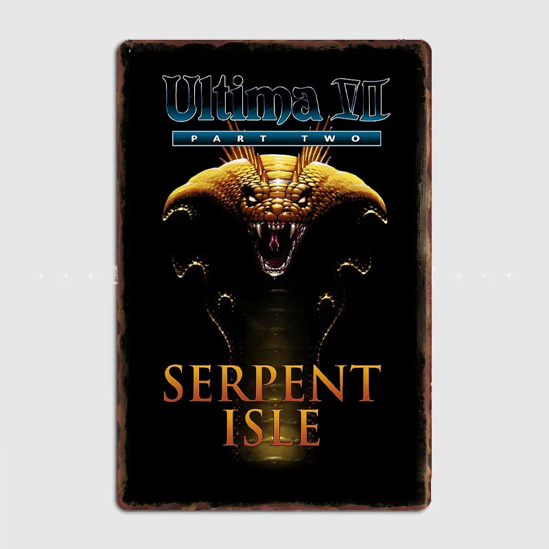 Classic Game Covers - Ultima VII Serpent Isle Retro Poster Metal Posters Sign Indoor Outdoor Room Decoration Home Bar Wall Decor