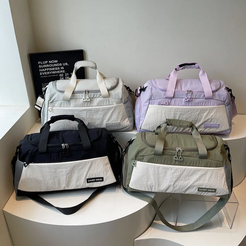 حقيبة تدريب اللياقة البدنية للفصل الجاف والرطب، سعة كبيرة، حقيبة رياضية يدوية للرجال والنساء أثناء السفر