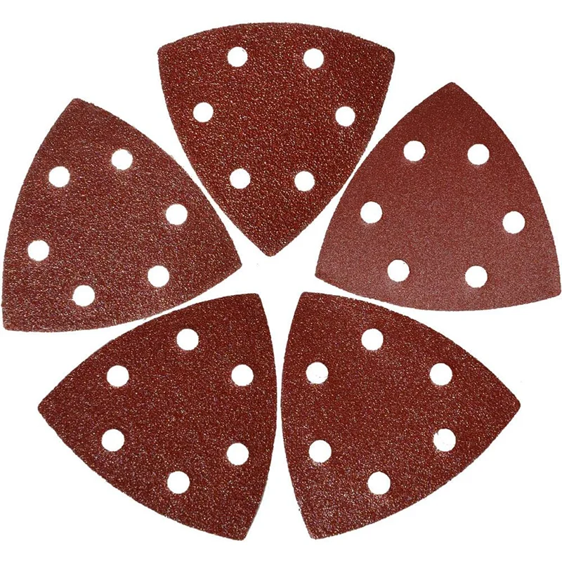

90*﻿ 90*90MM Hook and Loop Triangular Sandpaper Kit 60Pcs Assorted Grit 40-1200 for Grinding Wood and Metal for Oscillating Tool