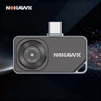 Nohawk Thermal Camera 256x192 Super Resolution 160x120 IR Resolution Thermal Imager for USB-C iOS and Android -4~842°F Temp