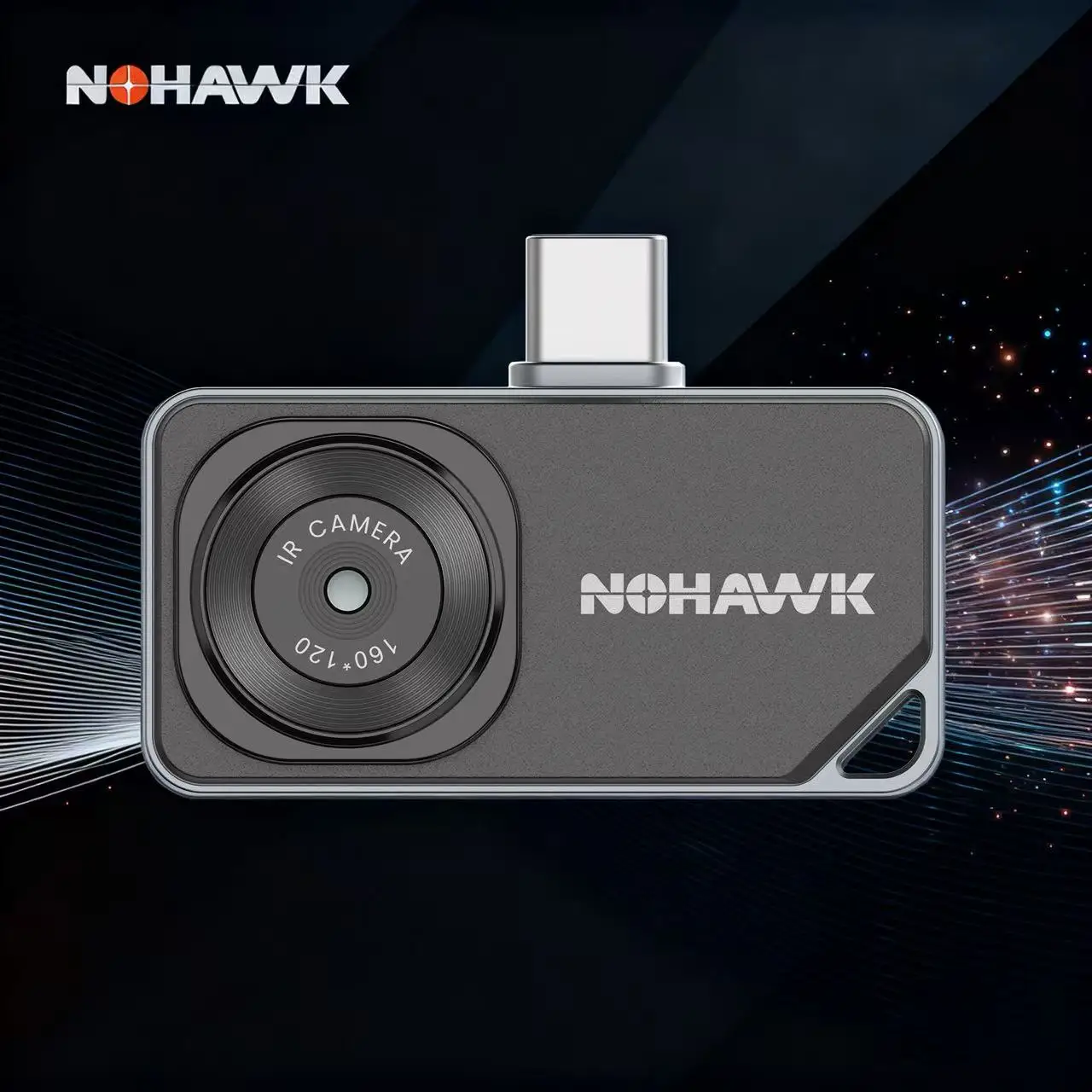 NOHAWK Thermal Camera 320×240 Super Resolution for iPhone 15+ Android Type-C Plug-and-Play 450℃ HVAC Repair Thermal Camera