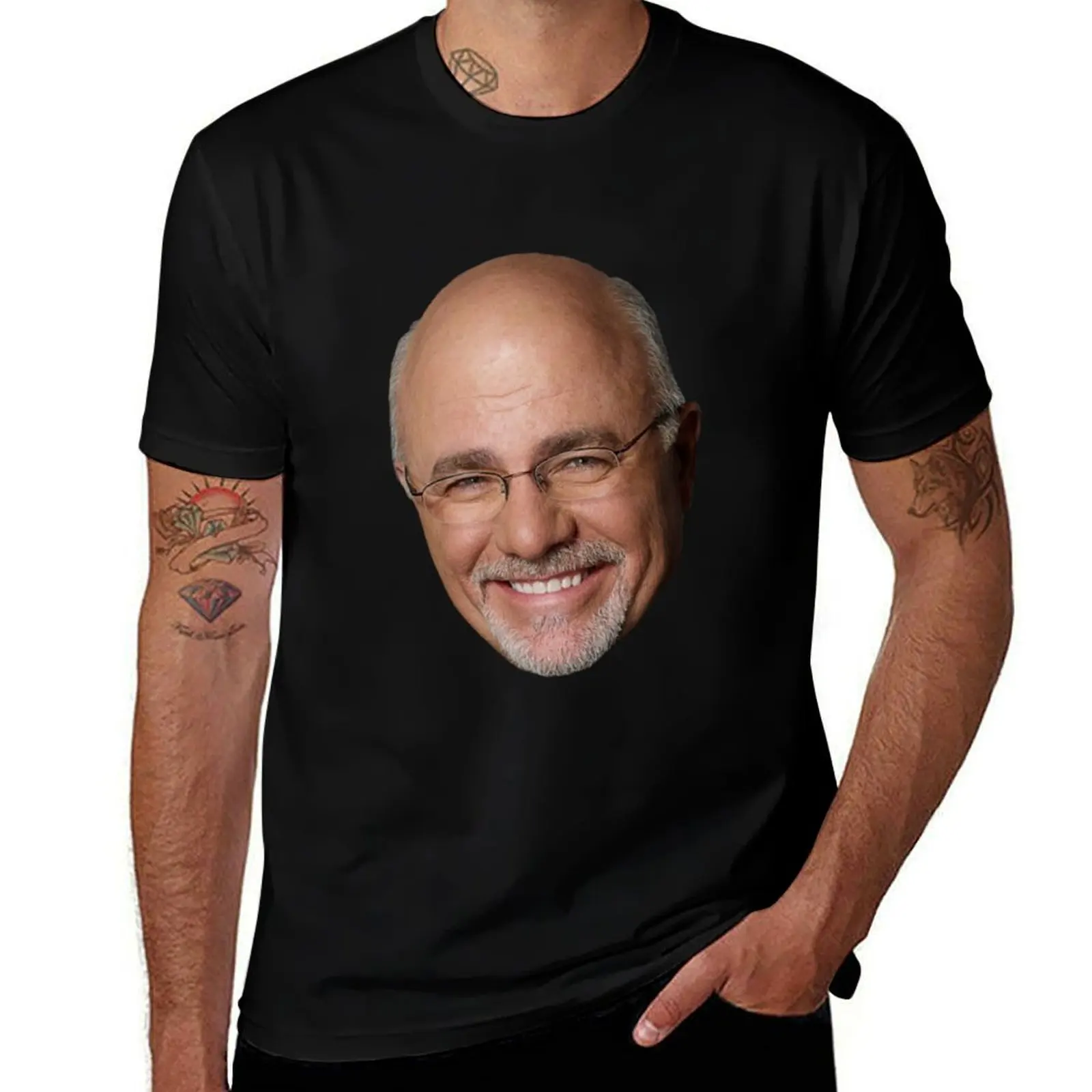 

Dave Ramsey smiling face T-Shirt t shirt custom print cotton t shirts high quality T-Shirt